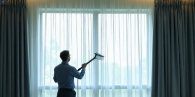 Commercial curtain stain removal service draper hotels offices restaurants