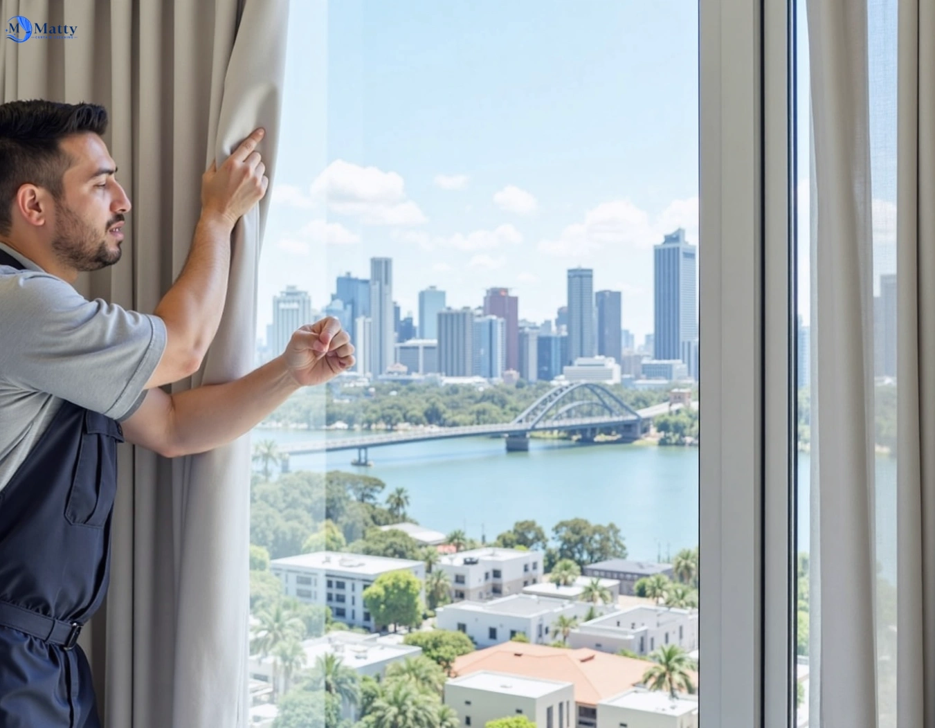 Professional curtain steam cleaning service draper QLD by Matty Curtain Cleaning